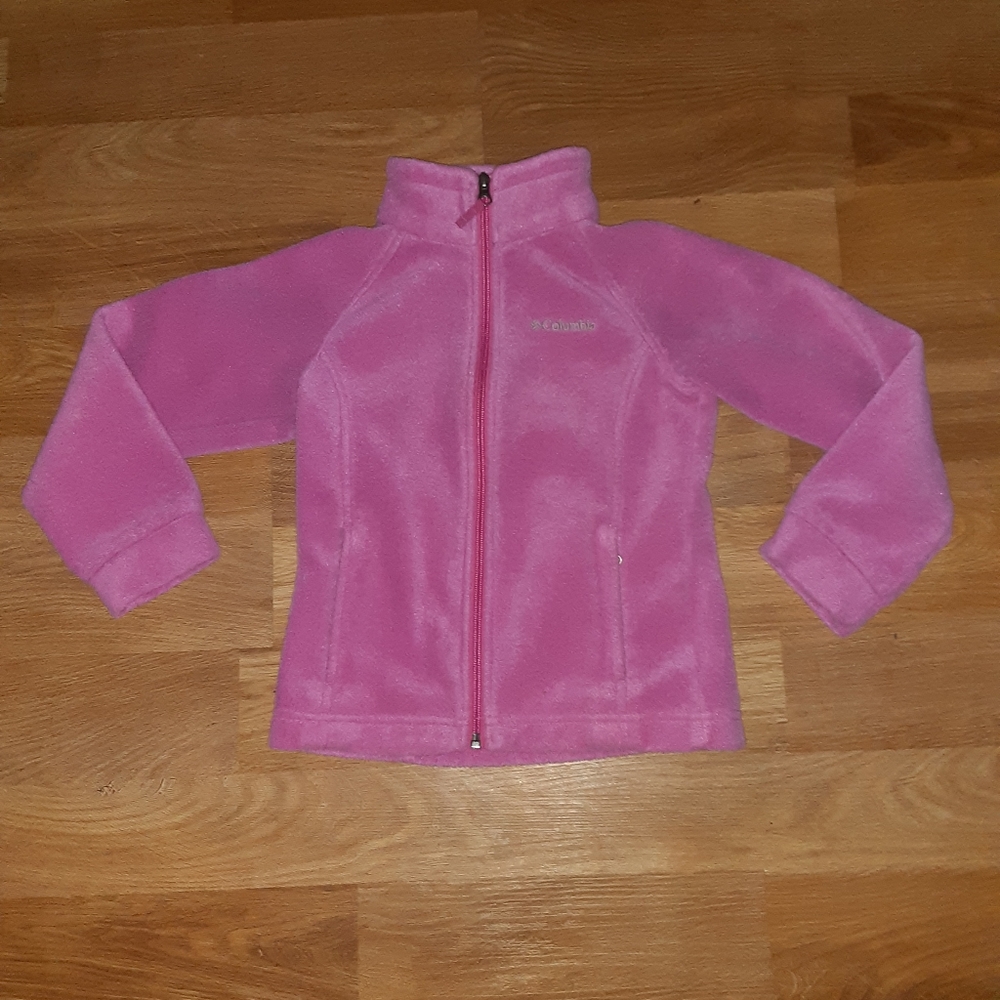 Columbia little girls size 6 pink fleece jacket